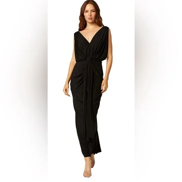 Draped Stretch Maxi Dress - Picture 2 of 14